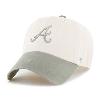 Men's '47 Natural/Olive Atlanta Braves Two-Tone Fashion Clean Up Adjustable Hat