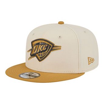 Men's New Era Cream/Tan Oklahoma City Thunder Two-Tone Color Pack 9FIFTY Snapback Hat