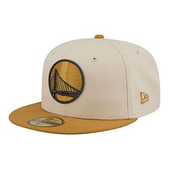 Men's New Era Cream/Tan Golden State Warriors Two-Tone Color Pack 59FIFTY Fitted Hat