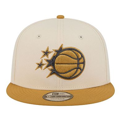 Men's New Era Cream/Tan Orlando Magic Two-Tone Color Pack 9FIFTY Snapback Hat