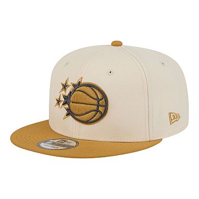 Men's New Era Cream/Tan Orlando Magic Two-Tone Color Pack 9FIFTY Snapback Hat