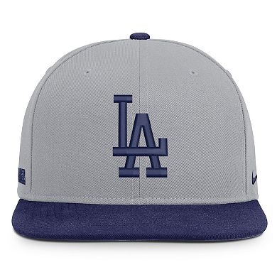 Men's Nike Gray/Royal Los Angeles Dodgers Primetime Pro Dri-FIT Snapback Hat