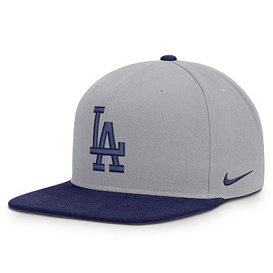 Men's Nike Gray/Royal Los Angeles Dodgers Primetime Pro Dri-FIT Snapback Hat