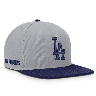 Men's Nike Gray/Royal Los Angeles Dodgers Primetime Pro Dri-FIT Snapback Hat