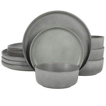 Gibson Elite Pasco 12 pc Reactive Glaze Dinnerware Set