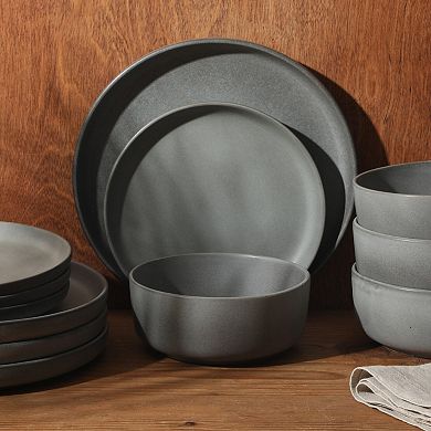 Gibson Elite Pasco 12pc Reactive Glaze Dinnerware Set