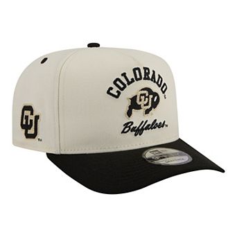 Men's New Era Cream/Black Colorado Buffaloes Two-Tone Arched 9FIFTY Snapback Hat
