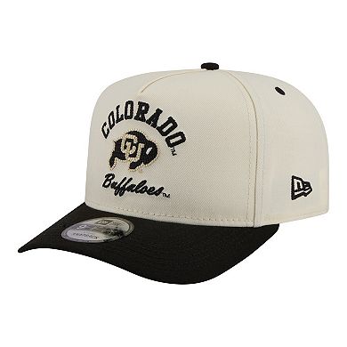 Men's New Era Cream/Black Colorado Buffaloes Two-Tone Arched 9FIFTY Snapback Hat