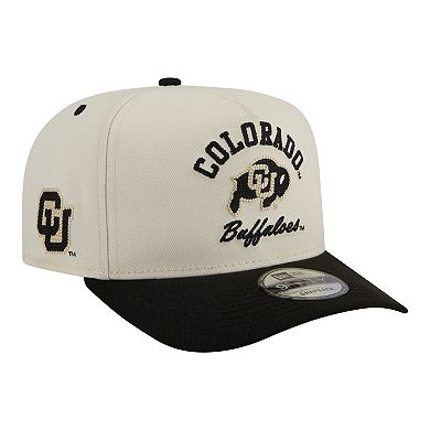 Men's New Era Cream/Black Colorado Buffaloes Two-Tone Arched 9FIFTY Snapback Hat