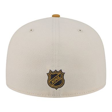 Men's New Era Cream/Tan Anaheim Ducks Colorpack Two-Tone 59FIFTY Fitted Hat