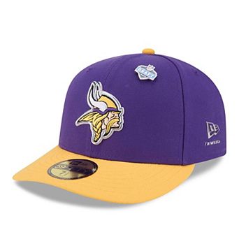 Men's New Era Purple/Gold Minnesota Vikings 2026 NFL Draft Pre-Curved 59FIFTY Fitted Hat