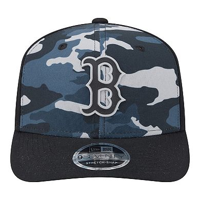 Men's New Era Black Boston Red Sox Tonal Camo 9SEVENTY Stretch-Snap Hat