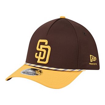 Men's New Era Brown/Gold San Diego Padres Rope M-Crown A-Frame 39THIRTY Flex Hat