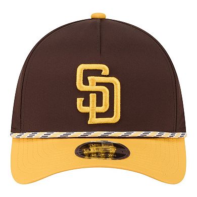 Men's New Era Brown/Gold San Diego Padres Rope M-Crown A-Frame 39THIRTY Flex Hat