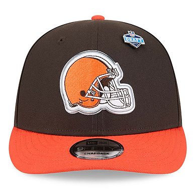 Youth New Era Brown/Orange Cleveland Browns 2026 NFL Draft Pre-Curved 9FIFTY Snapback Hat
