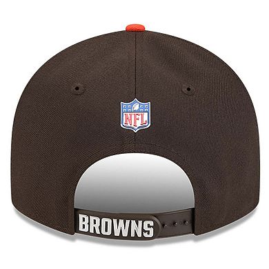 Youth New Era Brown/Orange Cleveland Browns 2026 NFL Draft Pre-Curved 9FIFTY Snapback Hat