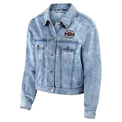 Women's WEAR by Erin Andrews Chicago Bears Full-Snap Denim Jacket