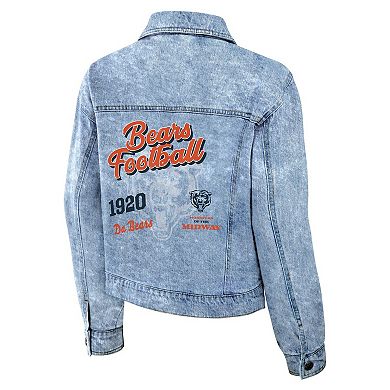 Women's WEAR by Erin Andrews Chicago Bears Full-Snap Denim Jacket