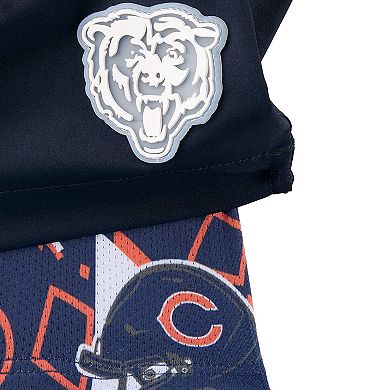 Men's Chubbies Navy Chicago Bears The Secret Lined Swim Trunks