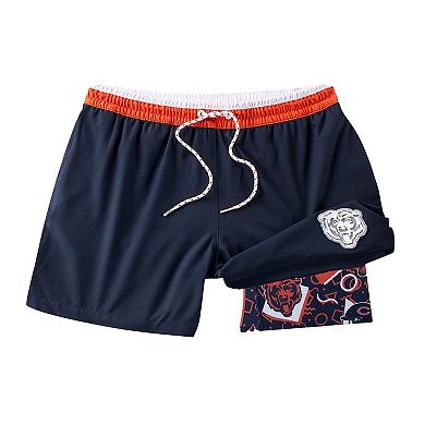 Men's Chubbies Navy Chicago Bears The Secret Lined Swim Trunks