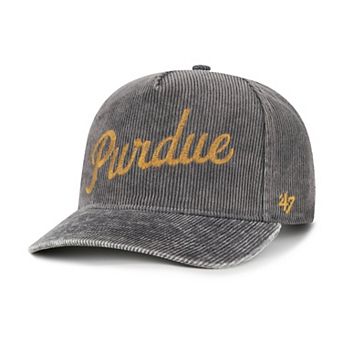Men's '47 Gray Purdue Boilermakers Reclaim Snow Wash Corduroy Hitch Adjustable Hat