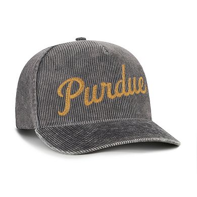 Men's '47 Gray Purdue Boilermakers Reclaim Snow Wash Corduroy Hitch Adjustable Hat