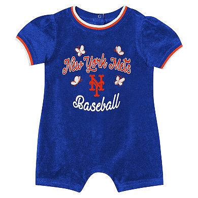 Girls Infant Outerstuff Royal New York Mets Wind-Up Coverall