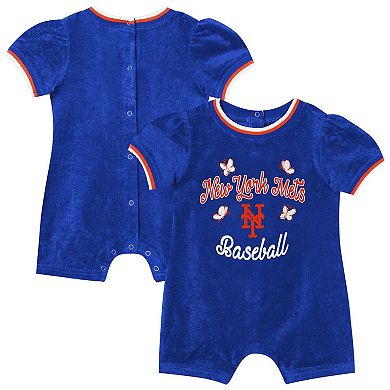 Girls Infant Outerstuff Royal New York Mets Wind-Up Coverall