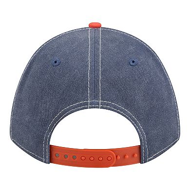 Men's New Era Navy/Orange Chicago Bears 9FORTY Felt A-Frame Adjustable Hat