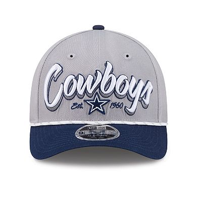 Men's New Era Gray Dallas Cowboys Team Loyal A-Frame 9FORTY Adjustable Hat