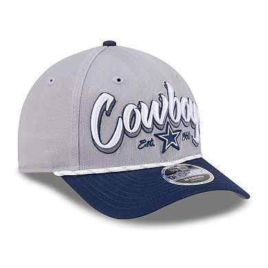 Men's New Era Gray Dallas Cowboys Team Loyal A-Frame 9FORTY Adjustable Hat
