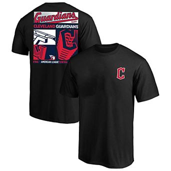 Men's Profile Black Cleveland Guardians Big & Tall Two-Sided Graphic T-Shirt