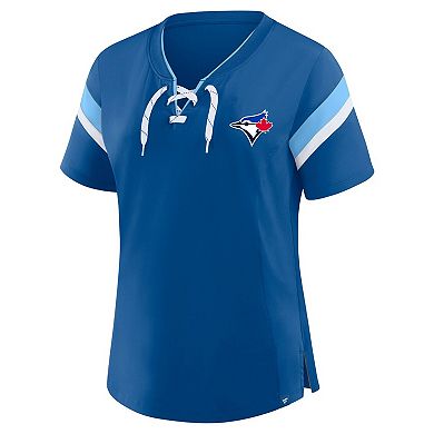 Women's Profile Light Blue Toronto Blue Jays Lace-Up T-Shirt