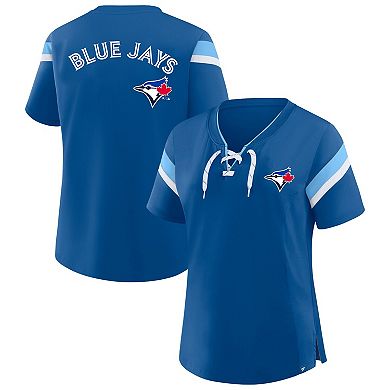 Women's Profile Light Blue Toronto Blue Jays Lace-Up T-Shirt