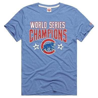 Men's Homage Light Blue Chicago Cubs Tri-Blend Hyperlocal T-Shirt