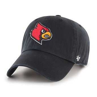 Youth '47 Black Louisville Cardinals Clean Up Adjustable Hat