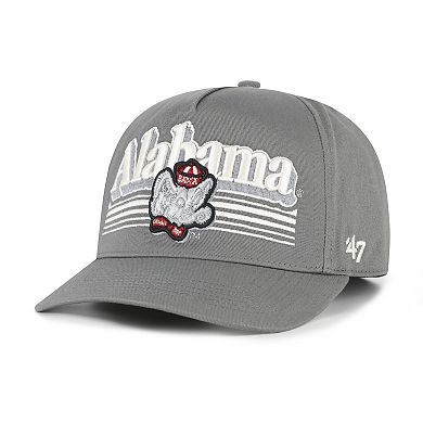 Men's '47 Gray Alabama Crimson Tide Script Fade Hitch Adjustable Hat