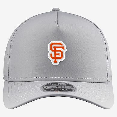 Men's New Era Gray San Francisco Giants Micro Logo 9FORTY M-Crown A-Frame Adjustable Hat