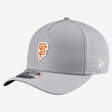 Men's New Era Gray San Francisco Giants Micro Logo 9FORTY M-Crown A-Frame Adjustable Hat