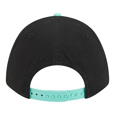 Unisex New Era Black/Teal New York Liberty Team Loyal Script Two-Tone M-Crown 9FORTY Adjustable Hat
