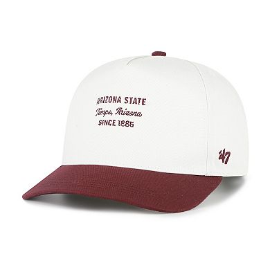 Men's '47 White Arizona State Sun Devils Contemporary Basics Two-Tone Hitch Adjustable Hat