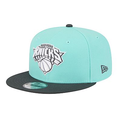 Men's New Era Turquoise/Charcoal New York Knicks Color Pack Two-Tone 9FIFTY Snapback Hat