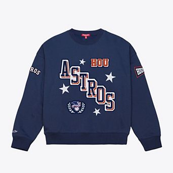Women's Mitchell & Ness Navy Houston Astros Pep Rally Sweatshirt