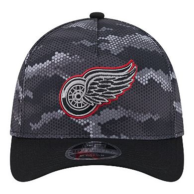 Men's New Era Black Detroit Red Wings Zero Dark 39THIRTY Flex Hat