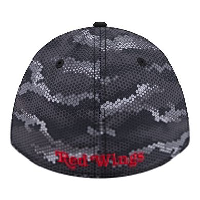Men's New Era Black Detroit Red Wings Zero Dark 39THIRTY Flex Hat