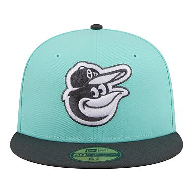 Men's New Era Turquoise/Charcoal Baltimore Orioles Two-Tone Color Pack 59FIFTY Fitted Hat
