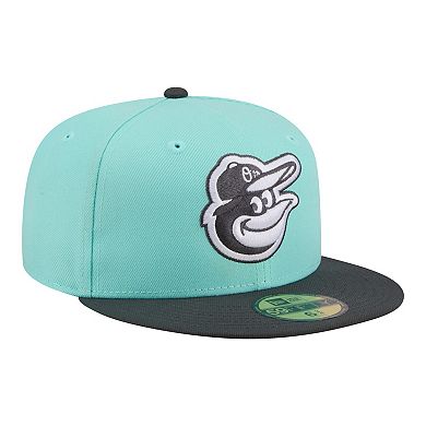 Men's New Era Turquoise/Charcoal Baltimore Orioles Two-Tone Color Pack 59FIFTY Fitted Hat