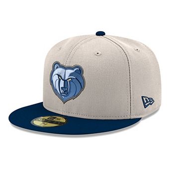 Men's New Era White/Navy Memphis Grizzlies Chrome Two-Tone 59FIFTY Fitted Hat