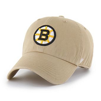 Men's '47 Khaki Boston Bruins Logo Clean Up Adjustable Hat