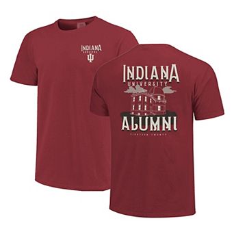 Women's Crimson Indiana Hoosiers Comfort Colors Campus Alumni T-Shirt
